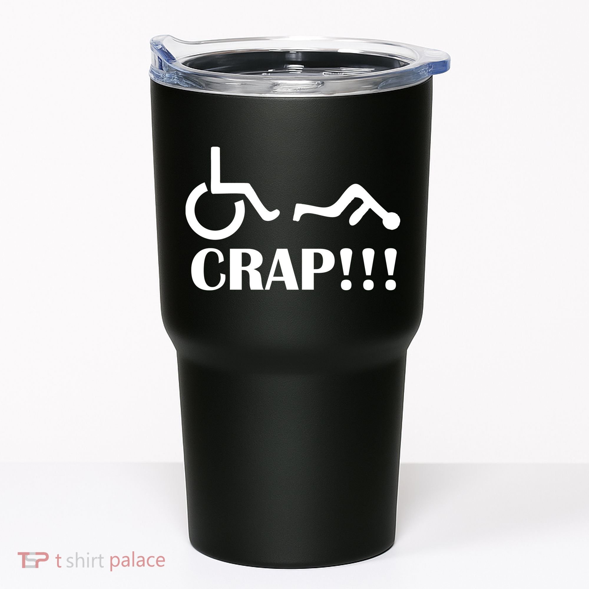 Oh Crap Wheel Chair Fail Tumbler