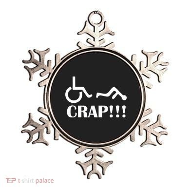 Oh Crap Wheel Chair Fail Ornament