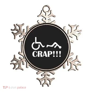 Oh Crap Wheel Chair Fail Ornament