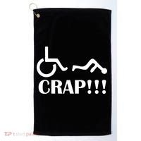Oh Crap Wheel Chair Fail Golf Towel thumb 0