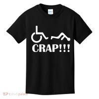 Oh Crap Wheel Chair Fail Kids T-Shirt thumb 0