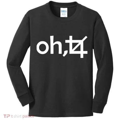 Oh Crop Kids Long Sleeve Shirt in the selected color