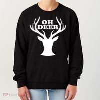 Oh Deer Funny Christmas Women's Sweatshirt thumb 0
