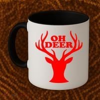 Oh Deer Funny Christmas Coffee Mug thumb 2