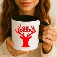 Oh Deer Funny Christmas Coffee Mug thumb 3