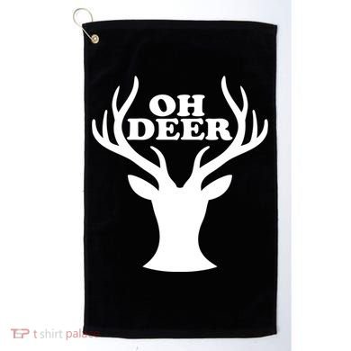 Oh Deer Funny Christmas Golf Towel