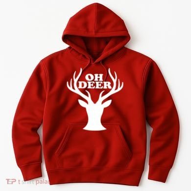Oh Deer Funny Christmas Hoodie