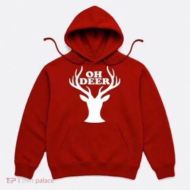 Oh Deer Funny Christmas Hoodie