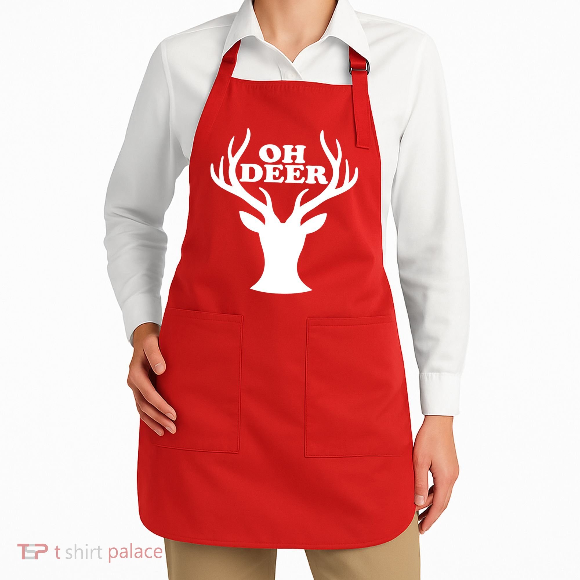 Oh Deer Funny Christmas Apron