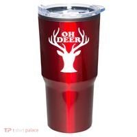 Oh Deer Funny Christmas Tumbler thumb 0
