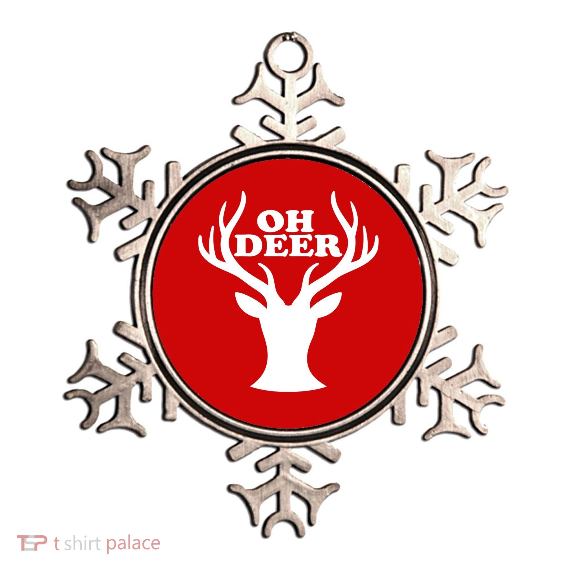 Oh Deer Funny Christmas Ornament