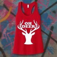 Oh Deer Funny Christmas Women's Tank Top thumb 3