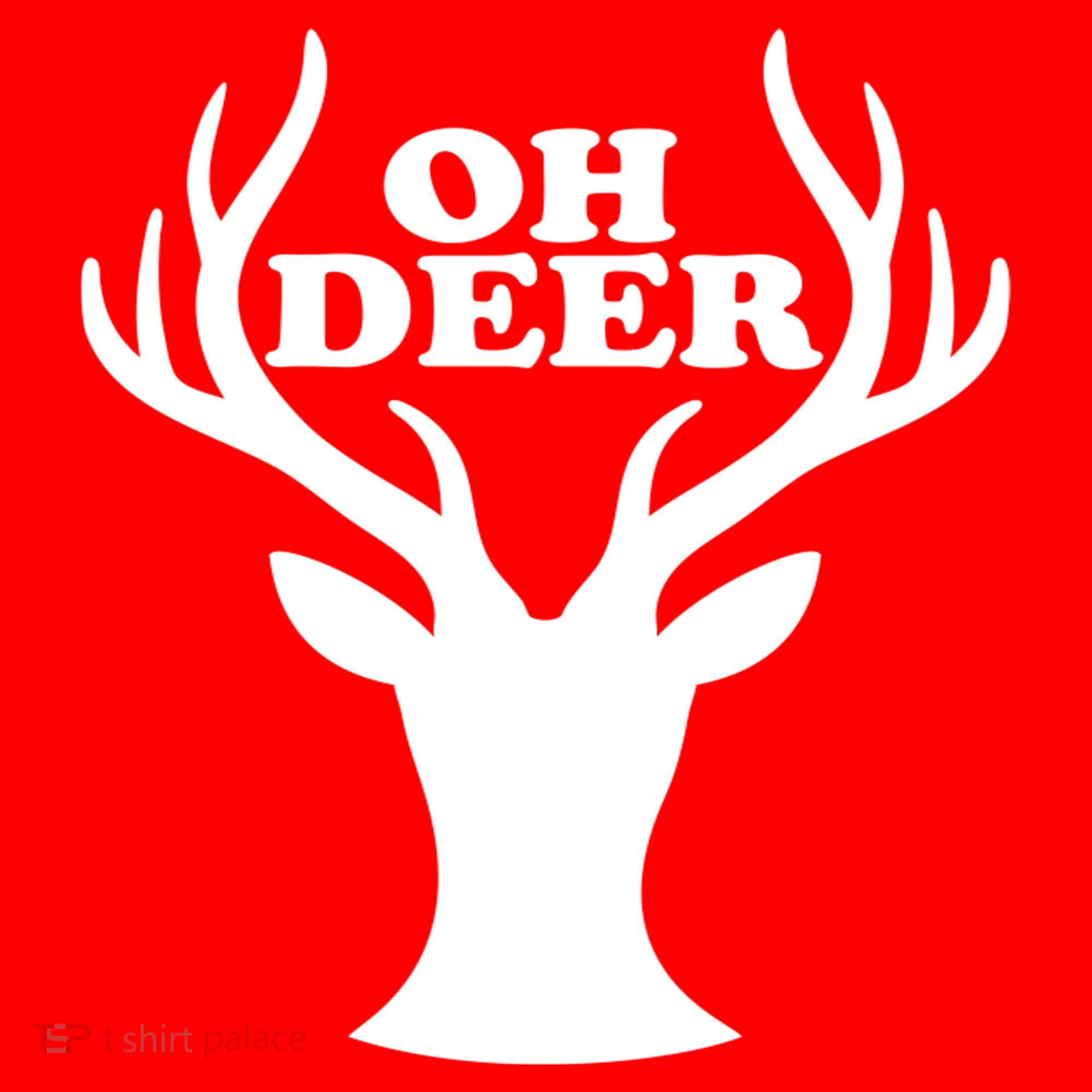 Oh Deer Funny Christmas Baby Bodysuit