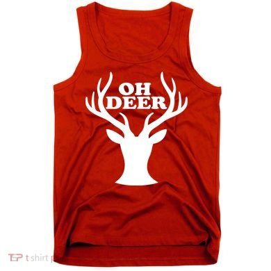 Oh Deer Funny Christmas Tank Top