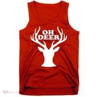 Oh Deer Funny Christmas Tank Top thumb 0
