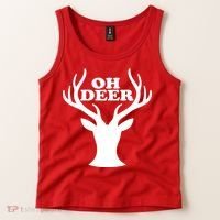 Oh Deer Funny Christmas Tank Top thumb 2
