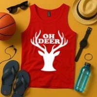 Oh Deer Funny Christmas Tank Top thumb 4