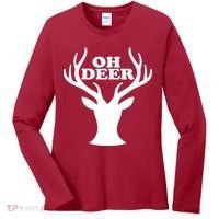 Oh Deer Funny Christmas Women's Long Sleeve Shirt thumb 0