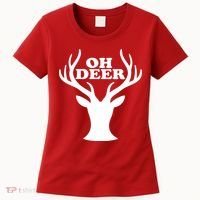 Oh Deer Funny Christmas Women's T-Shirt thumb 0