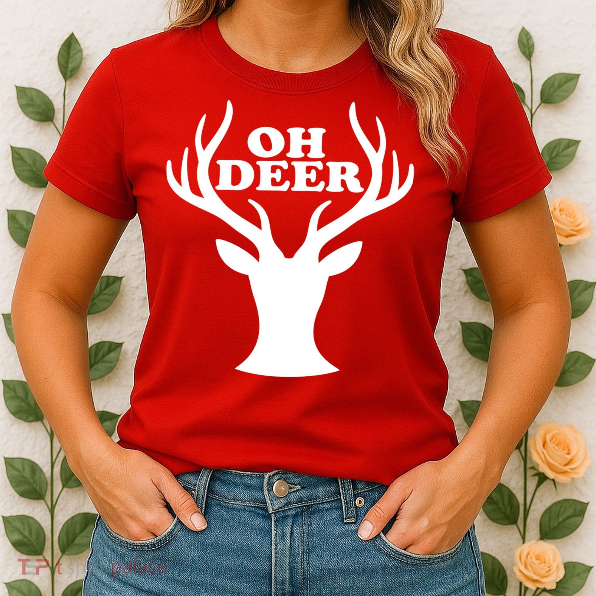 Oh Deer Funny Christmas Women's T-Shirt