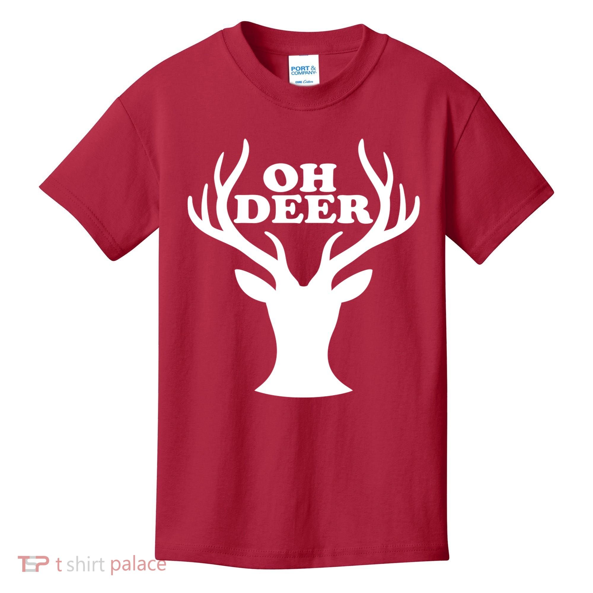 Oh Deer Funny Christmas Kids T-Shirt
