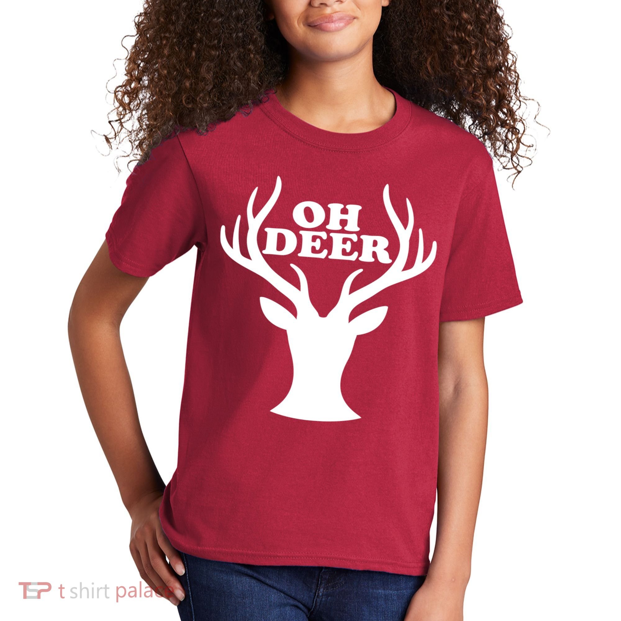 Oh Deer Funny Christmas Kids T-Shirt