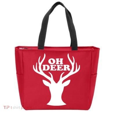 Oh Deer Funny Christmas Tote Bag