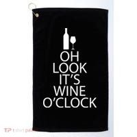 Oh Look it's Wine O'Clock Golf Towel thumb 0