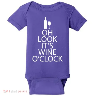 Oh Look it's Wine O'Clock Baby Bodysuit