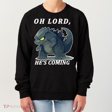 Oh Lord He's Coming Funny Monster Women's Sweatshirt