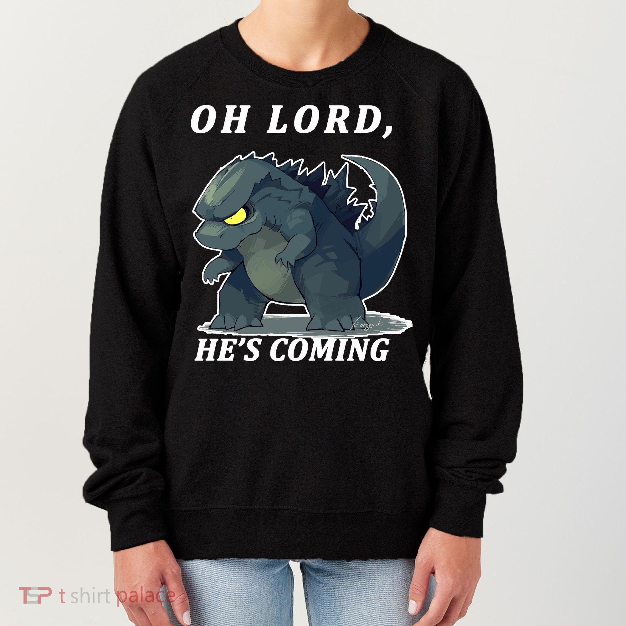 Oh Lord He's Coming Funny Monster Women's Sweatshirt