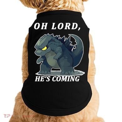 Oh Lord He's Coming Funny Monster Doggie Tank