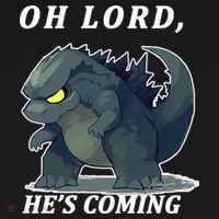 Oh Lord He's Coming Funny Monster Doggie Tank thumb 4