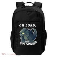 Oh Lord He's Coming Funny Monster Backpack thumb 0