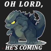 Oh Lord He's Coming Funny Monster Beanie thumb 2