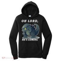 Oh Lord He's Coming Funny Monster Women's Hoodie thumb 0
