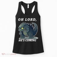Oh Lord He's Coming Funny Monster Women's Tank Top thumb 0