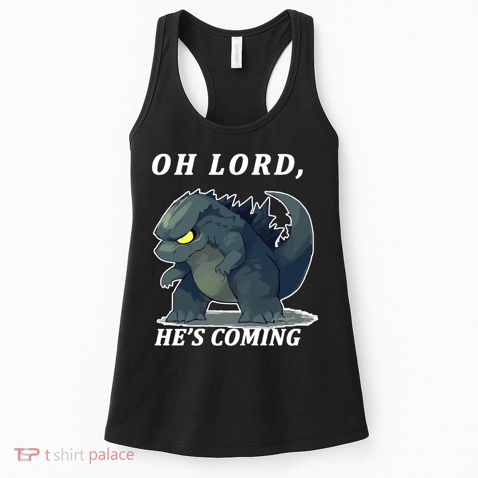 Oh Lord He's Coming Funny Monster Women's Tank Top
