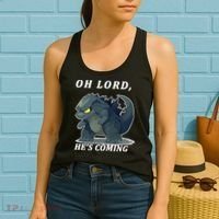 Oh Lord He's Coming Funny Monster Women's Tank Top thumb 2