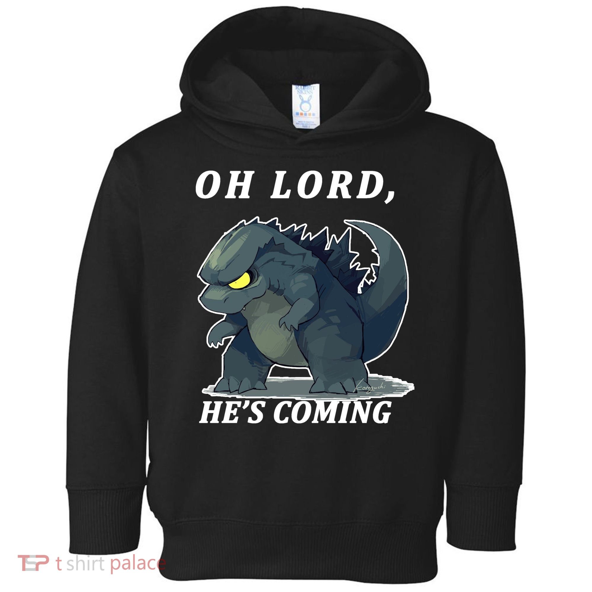 Oh Lord He's Coming Funny Monster Toddler Hoodie