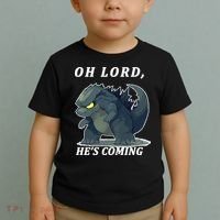 Oh Lord He's Coming Funny Monster Toddler T-Shirt thumb 2