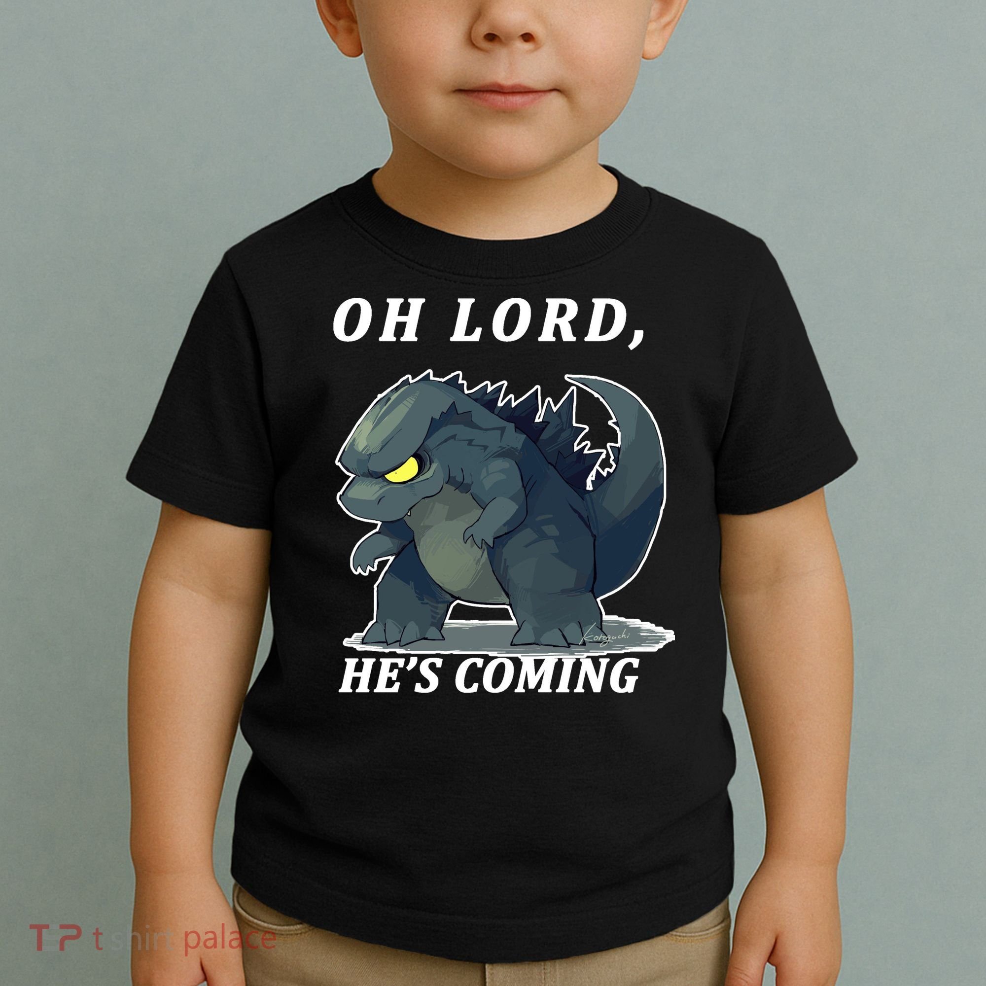 Oh Lord He's Coming Funny Monster Toddler T-Shirt
