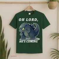 Oh Lord He's Coming Funny Monster T-Shirt thumb 2
