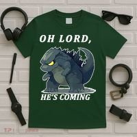 Oh Lord He's Coming Funny Monster T-Shirt thumb 5
