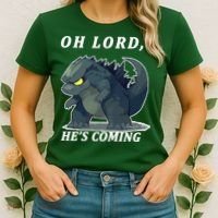 Oh Lord He's Coming Funny Monster Women's T-Shirt thumb 2