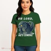 Oh Lord He's Coming Funny Monster Women's T-Shirt thumb 4