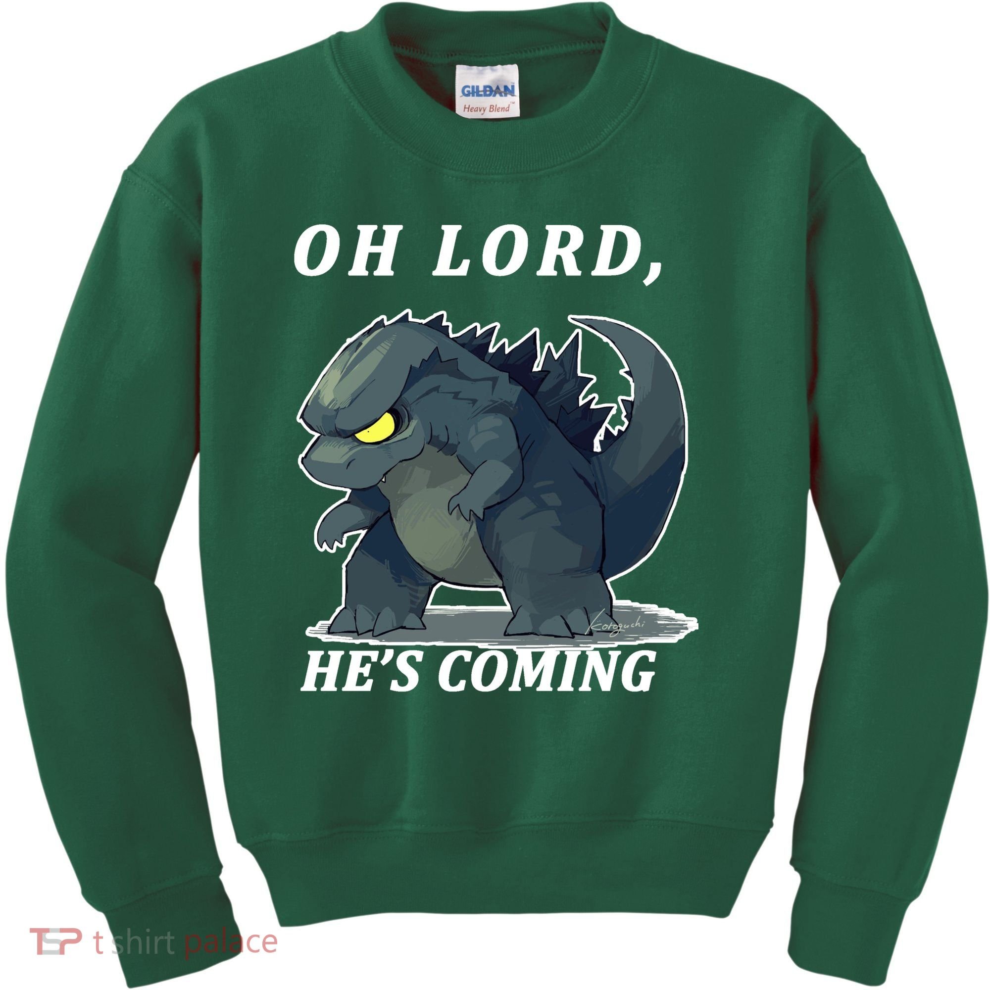 Oh Lord He's Coming Funny Monster Kids Sweatshirt