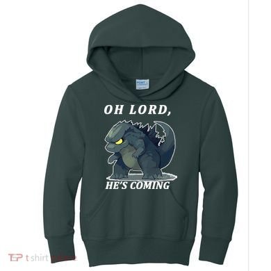 Oh Lord He's Coming Funny Monster Kids Hoodie