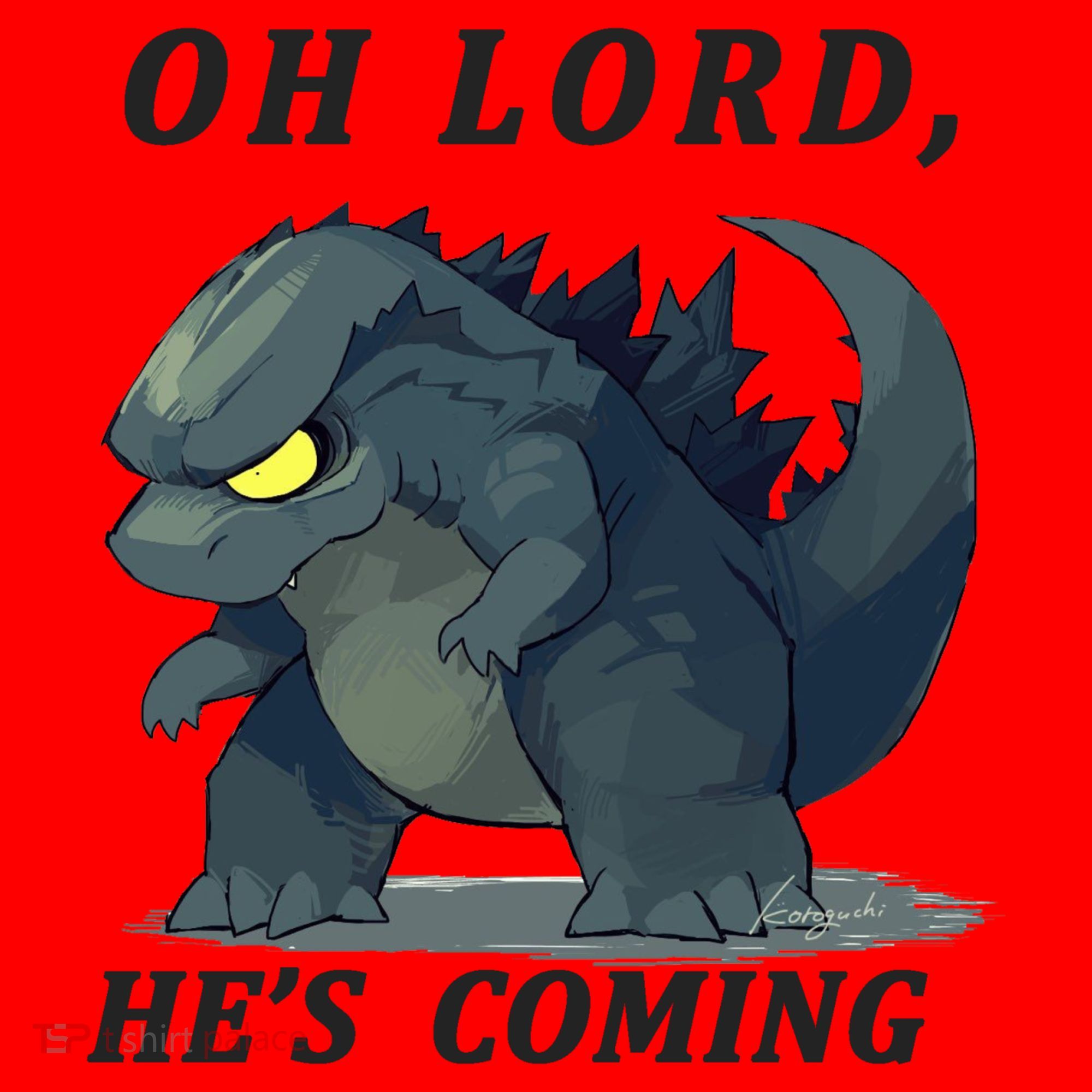 Oh Lord He's Coming Funny Monster Santa Hat