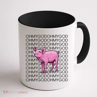 Oh My God Pig Coffee Mug back